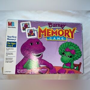 Vintage 1993 Barney Memory Game Milton Bradley Complete Set